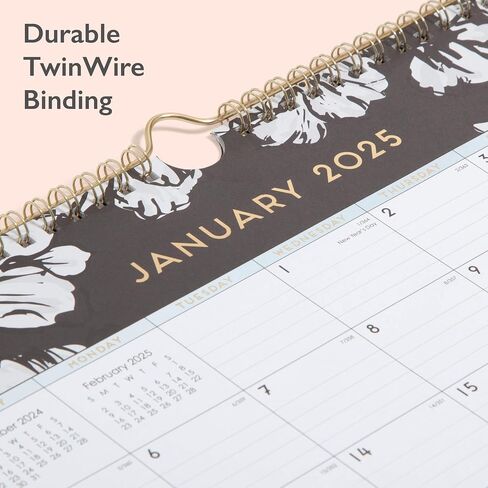 Blue Sky 2025 Monthly Wall Calendar, January 2025 - December 2025, Durable Twin Wire Binding, 11" x 8.75", Perfect For Home, Office And Classroom, Baccara Dark (Baccara Dark- 2025, 11" x 8.75") in Saudi Arabia