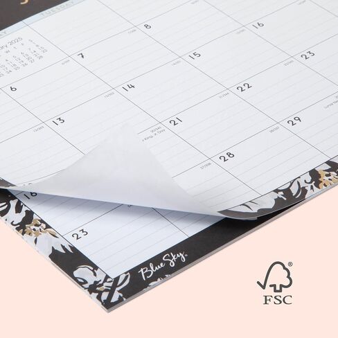 Blue Sky 2025 Monthly Wall Calendar, January 2025 - December 2025, Durable Twin Wire Binding, 11" x 8.75", Perfect For Home, Office And Classroom, Baccara Dark (Baccara Dark- 2025, 11" x 8.75") in Saudi Arabia