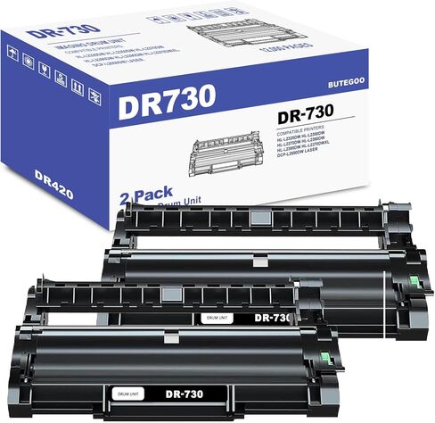 DR730 وحدة طبلة تصوير سوداء مكونة من قطعتين (بدون حبر) بديلة لطبل Brother DR-730 لطابعة Brother HL-L2350DW HL-L2395DW HL-L2370DW HL-L2370DWXL MFC-L2750DW MFC-L2710DW DCP-L2550DW in Kuwait