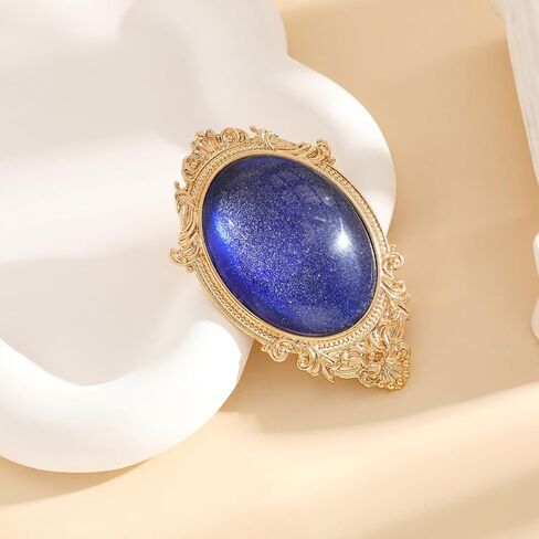 الأميرة زي الخوخ بروش دبوس شارة الجوهرة الزرقاء، مجوهرات الخوخ الكبيرة، اكسسوارات أزياء الهالوين التنكرية in Kuwait