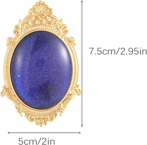 الأميرة زي الخوخ بروش دبوس شارة الجوهرة الزرقاء، مجوهرات الخوخ الكبيرة، اكسسوارات أزياء الهالوين التنكرية in Kuwait