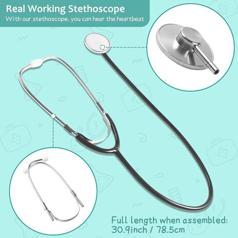 Doctor Costume for Kids Scrubs Set,Children Scrubs for Kids with Pretend Play Set Children Cosplay 3-11 Years in Saudi Arabia