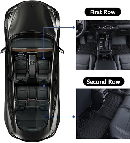 Floor Mats Custom for 2022 2023 2024 Honda CR-V/CRV (Include Hybrid), TPE All-Weather Floor Liners, Odorless Anti-Slip Automotive Floor Mats Front and Rear Row Cargo Liners in Saudi Arabia