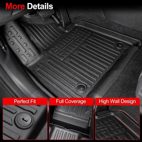 Floor Mats for 2024 2025 Hyundai Santa Fe-All Weather Cargo Mat with Backrest Mat for 2025 Hyundai Santa Fe Calligraphy Accessories (Fit Hybrid and Fuel) in Saudi Arabia
