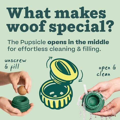 WOOF Pupsicle، لعبة كلب صغيرة تدوم طويلاً بوزن 10-25 رطلاً لإبقاء الجرو الخاص بك مشتتًا، آمنة للكلاب، سهلة التنظيف، ألعاب للكلاب قابلة للملء in Kuwait