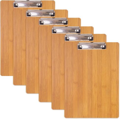 مجموعة ألواح خشبية مكونة من 6 قطع، لوحة كتابة Sice مقاس 8.5 × 11، 9 × 12.5 بوصة 4.5 مم لوح ألياف عالي الكثافة قوي وقوي، مشبك منخفض للمكتب، المدرسة، مستلزمات الفصول الدراسية، المستشفى، السفر in Kuwait