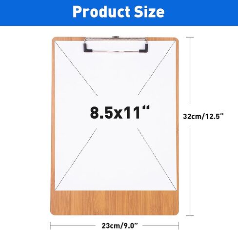 مجموعة ألواح خشبية مكونة من 6 قطع، لوحة كتابة Sice مقاس 8.5 × 11، 9 × 12.5 بوصة 4.5 مم لوح ألياف عالي الكثافة قوي وقوي، مشبك منخفض للمكتب، المدرسة، مستلزمات الفصول الدراسية، المستشفى، السفر in Kuwait
