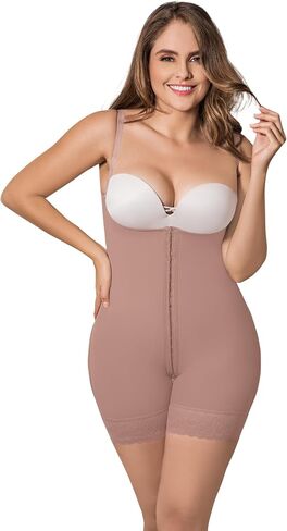 Sexy Curves SILHOUETTE & CURVE Silhouette Enhancer Tummy Control Bodysuit, Zipper Design Firm Compression, Adjustable Straps in Saudi Arabia