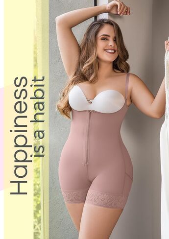 Sexy Curves SILHOUETTE & CURVE Silhouette Enhancer Tummy Control Bodysuit, Zipper Design Firm Compression, Adjustable Straps in Saudi Arabia
