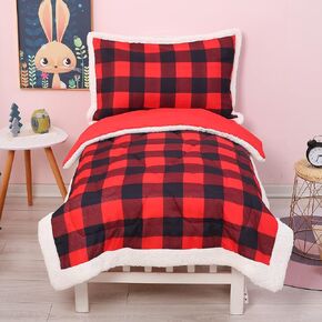 Cloele 3 Piece Toddler Bedding Set - Space Toddler Bed Set for Boys Ultra Soft Blue Toddler Sheet Set Includes Comforter Fitted Sheet Reversible Pillowcase Polyester Toddler Comforter & Sheet Set