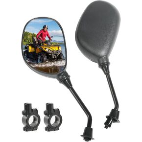 RACOONA ATV Mirrors,Motorcycle Mirror,ATV Rear View Mirror,Car Accessories 360 Degrees Ball-Type ATV Side Rear View Mirror with 7/8" Handle Bar Mount Clamp,Fit for Scooter Moped Polaris Dirt Bikes