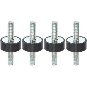 X AUTOHAUX 4pcs M6 Car Anti Vibration Rubber Isolator Damper 20x8mm Rubber Bobbin Mount Shock Absorb Mounts for Compressors VV Engines