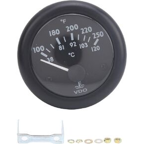 38-120℃/100-250℉ Water Temperature Meter Pointer Engine Water Temperature Gauge Electromagnetic Water Temperature Gauge(DC12V)