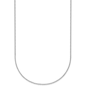 IceCarats Platinum 1.1mm Cable Chain Necklace