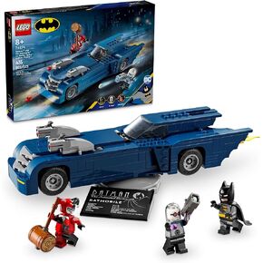 LEGO DC Batman: Batman with The Batmobile vs. Harley Quinn & Mr. Freeze Building Set, Batmobile Toy from The Animated TV Series for Kids, Batman Car Gift for Boys and Girls Ages 8 and Up, 76274