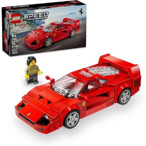 LEGO Speed Champions Ferrari F40 Supercar, Toy Car Model Building Set with Driver Minifigure, Collectible Ferrari Toy for Kids Ages 9 and Up, 76934