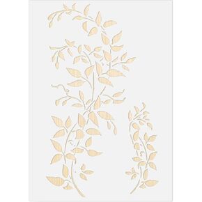 Large Vine Stencils for Painting on Wood Wall A4 Size Reusable Wall Painting Stencils Ivy Stencil Drawing Template for Furniture Canvas Wood Home Decor DIY Art Crafts