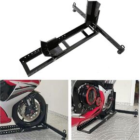 KUAFU Adjustable Motorcycle Wheel Chock Upright 1800lb Capacity Heavy Duty Motorcycle Stand Wheel Tire Chock