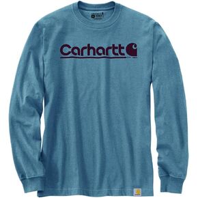 Carhartt Men's Relaxed Fit Heavyweight Long-Sleeve Logo Graphic T-Shirt