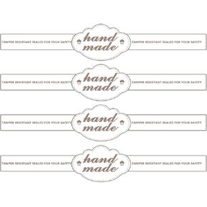 Food Retail Package Seal Labels,9x1 Inch Safe Secure Tamper Evident Labels,Tamper Resistant Stickers,Baking Gift Box Stickers for Handmade Baking Craft Arts,Hand Made Self-Adhesive Stickers,500 Pcs