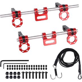 Aluminum 1/10 Bumper Mount Front & Rear with Trailer Tow Shackles for Traxxas TRX4 TRX6 Axial SCX10 II III Gen8 RC Crawler Car