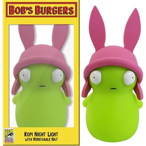 UCC Distributing Bob’s Burgers Kuchi Kopi as Louise Belcher – Night Light - with Removable Hat - Fun Glowing Light for Kids & Adults