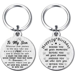 ABNTY 19th Birthday Gifts for Girls Boys, 19 Year Old Birthday Keychain, Born in 2004 Gifts, 2004 Birthday Decorations