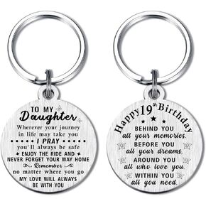 ABNTY 19th Birthday Gifts for Girls Boys, 19 Year Old Birthday Keychain, Born in 2004 Gifts, 2004 Birthday Decorations