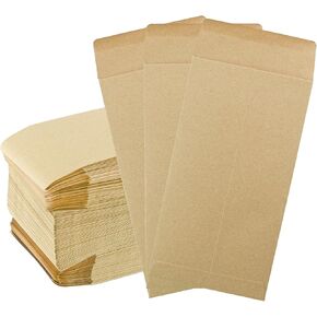 VANRA 150#7 مظاريف عملات معدنية مقاس 3.5x6.5 مظاريف نقود ملونة لوضع الميزانية النقدية وأظرف أجزاء صغيرة لتحديات توفير المال مع غطاء صمغي (15 لونًا)