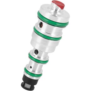 Motoforti A/C Compressor Control Valve, for Nissan 350Z 2003-2008, Metal Rubber, Black Silver Tone Green Red