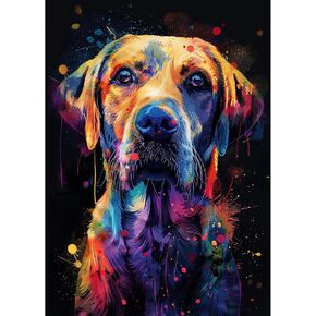 MAXBYE Loyal Dog Diamond Art Kits for Adults, DIY 5D Full Drill Diamond Arts and Crafts Kits，Diamond Art Painting Accessories for Home Wall Decoration 12x16inch