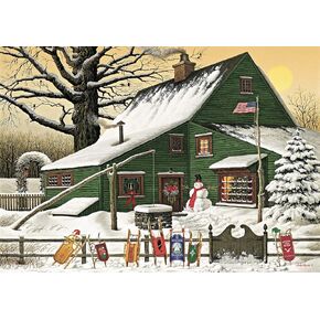 Buffalo Games - Charles Wysocki - Cocoa Break at The Copperfields - 500 Piece Jigsaw Puzzle Multi, 21.25"L X 15"W