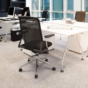 Floortex® Exclusive Vinyl Lipped Chair Mat for Carpets up to 1/4" - 36" x 48", Ships Flat