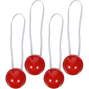 jojofuny Clowns Light Up Red Nose 4Pcs Red s Light Up s Blinking Reindeer Nose LED Glowing Red Nose for Christmas Party Dressup Costume Accessories Party Supplies