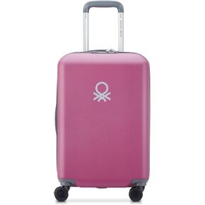 United Colors of Benetton UCB Hardside Luggage with Spinner Wheels, Steel Grey, Checked-Medium 23 Inch