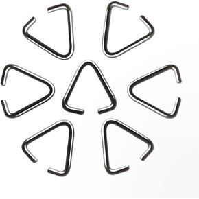 150pcs Triangle Open Jump Rings, 15mm Iron Pinch Clip Bail Hang Drops, Pinch Bails Connectors for Decoration Jewelry Findings DIY Craft Accessories (Silver)