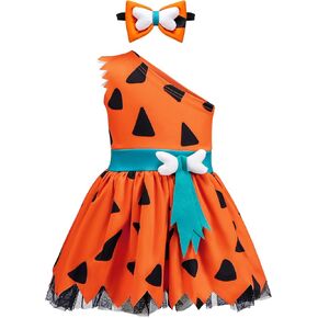 Spooktacular Creations Baby Caveman Costume for Girls, Halloween Cavegirl Costume for Toddler, Infants Halloween Dress Up