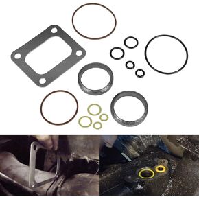 Yellow O-Ring Gaskets Kit & ES 72468 Turbo Mounting Gasket Set for 1994-2003 Ford 7.3L Powerstroke Diesel Turbo Pedestal