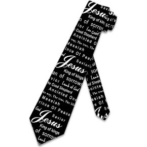 Steven Harris Jesus Ties Mens Religious Necktie Jesus is King Tie Christian Neckties for Men