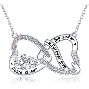 Layered Necklace 925 Sterling Silver Love Heart Cross Multilayer Adjustable Y Layered Chain Pendant Necklaces Jewelry for Women