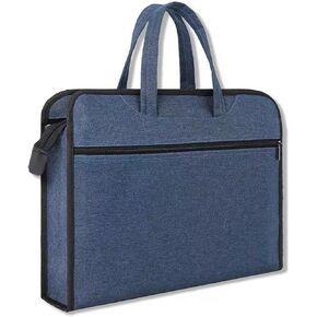 Document Bag Oxford Fabric Zippered Document Bag with Handle Waterproof Lightweight Notary Bag Portable File Tote Bag for Carrying Paper Files Books Laptop Filing Folder