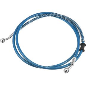 Motoforti 66.93" Length 10mm ID Motorcycle Hydraulic Brake Line Oil Hose Pipe Stainless Steel Braided Cable for ATV Motocross Sport Bikes Silver Tone