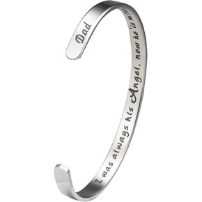 هدية تذكارية من مجوهرات سيمباثي لسوار ذكرى ابنتي، لقد كنت دائمًا ملاكه الآن وهو ملكي in Kuwait