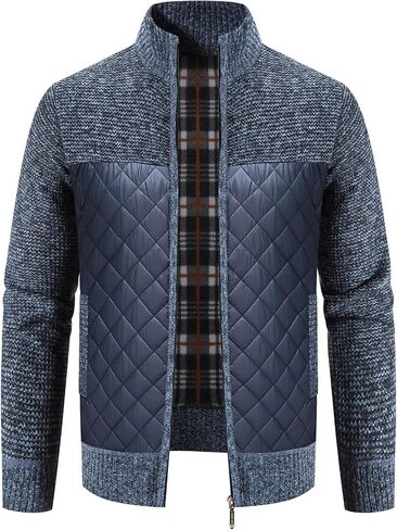 Lamgool Men's Full Zip Sweater Long Sleeve Casual Slim Fit Cardigan Sweaters in Saudi Arabia