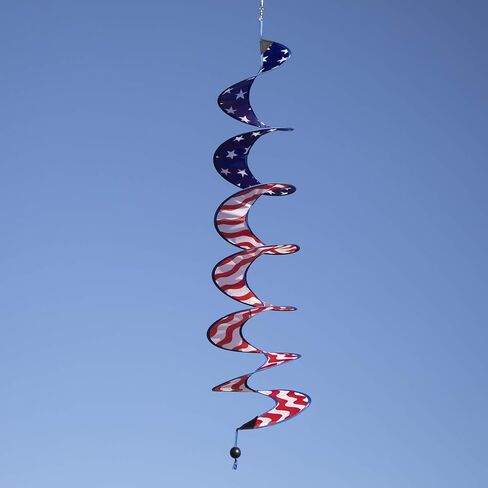 In the Breeze 5175 24" Stars and Stripes Curlie Spinner-Outdoor Hanging Decoration in Saudi Arabia