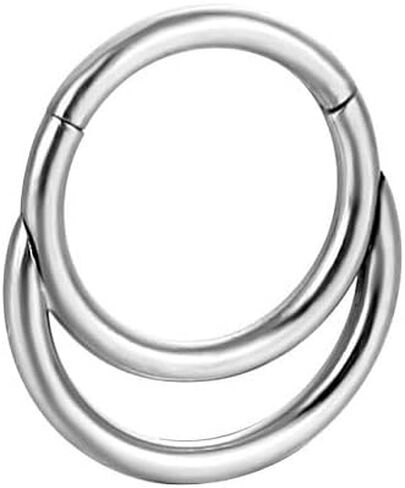 ZMANYIJEW 16G Minimalist Lines Septum Rings Stacked Gold Septum Ring Septum Clicker Nose Ring Piercing for Women Men in Kuwait
