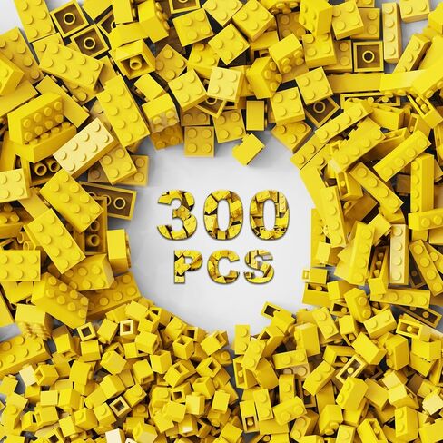 300 قطعة من مكعبات البناء الكلاسيكية، مكعبات صفراء كبيرة الحجم، متوافقة مع أجزاء وقطع العلامات التجارية الكبرى، ألعاب مكعبات بناء مبتكرة للأولاد والبنات للأعمار 6 7 8 9 10 سنوات... in Saudi Arabia