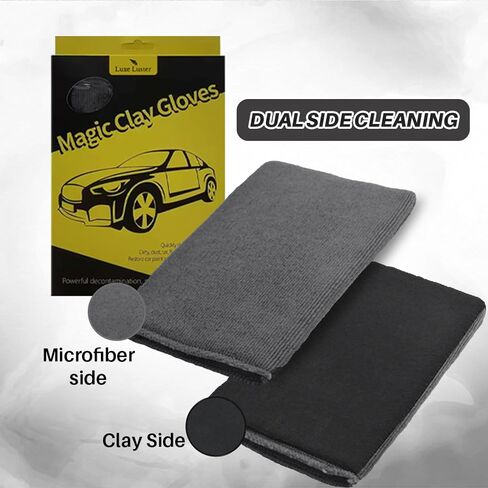 2 Pack Clay Mitt for Car Detailing Car Wash Mitt | Clay Bars Auto Detailing | Clay Bar Alternative for Car Detailing | Clay Towel Auto Detailing | Wash Mitts for Car Washing | Scratch-Free for Paint in Saudi Arabia