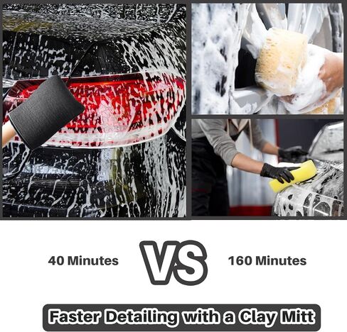 2 Pack Clay Mitt for Car Detailing Car Wash Mitt | Clay Bars Auto Detailing | Clay Bar Alternative for Car Detailing | Clay Towel Auto Detailing | Wash Mitts for Car Washing | Scratch-Free for Paint in Saudi Arabia