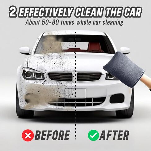 2 Pack Clay Mitt for Car Detailing Car Wash Mitt | Clay Bars Auto Detailing | Clay Bar Alternative for Car Detailing | Clay Towel Auto Detailing | Wash Mitts for Car Washing | Scratch-Free for Paint in Saudi Arabia